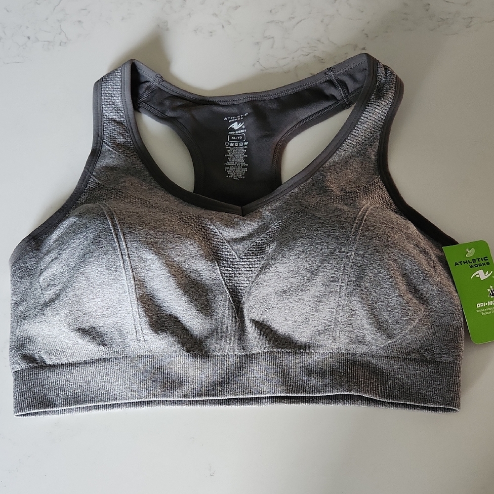 NWT Athletic Works Size XL Racerback Sports Bra.  2 For $20